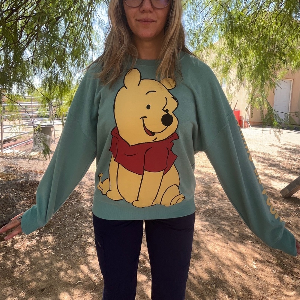 🍯 POOH Disney Teal Oversized Sweatshirt - Picture 5 of 12
